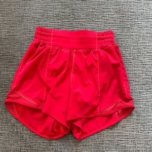 Lululemon Athletica Vibrant Red Athletic Shorts